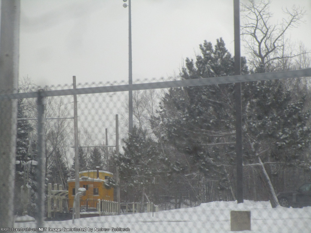 Discovery Center Caboose in the Snow